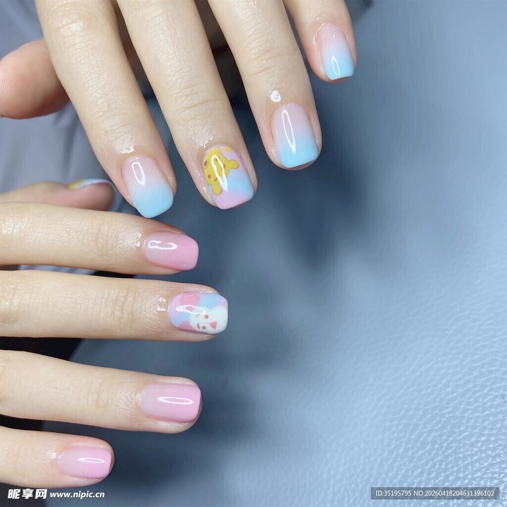 梦幻多彩美甲艺术展示