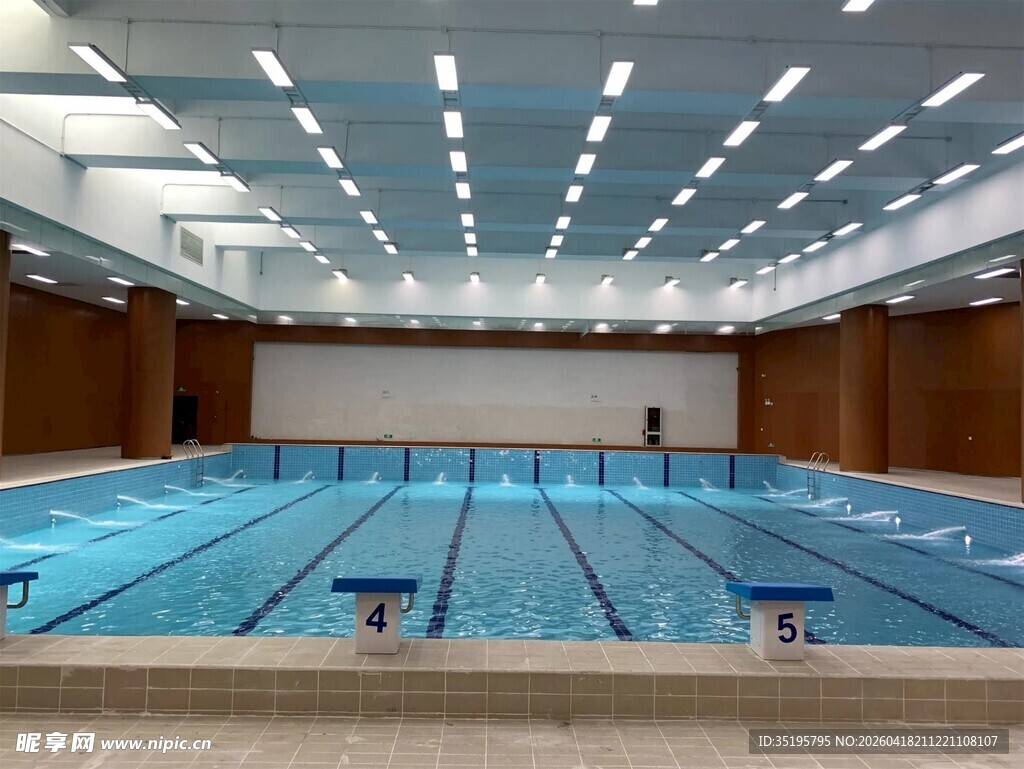 室内标准游泳池场景