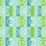 笑脸图案的清新几何背景