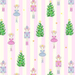 梦幻芭蕾女孩与绿植图案