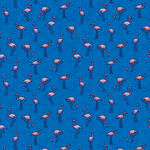 蓝色花纹火烈鸟图案