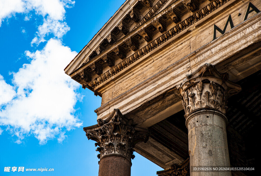 罗马建筑局部特写
