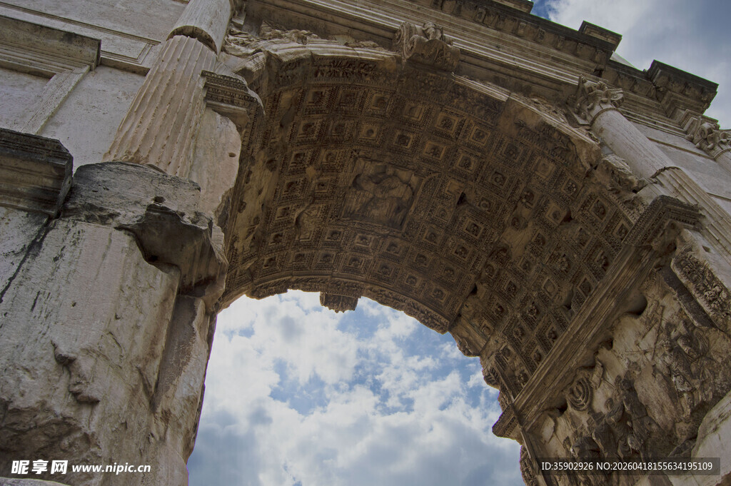 罗马拱门特写