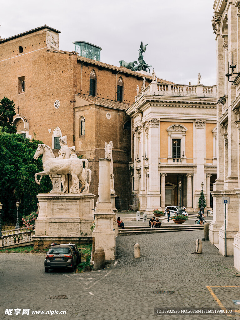 罗马古老建筑街景风貌