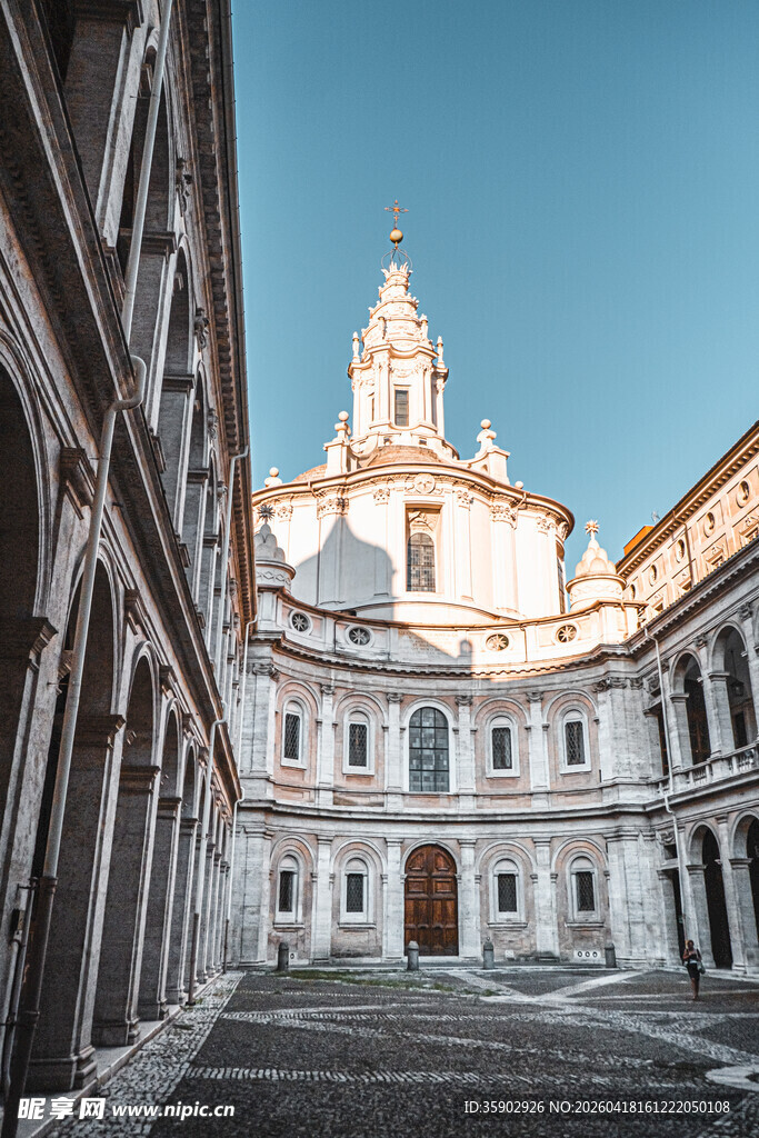 罗马古建筑庭院景观