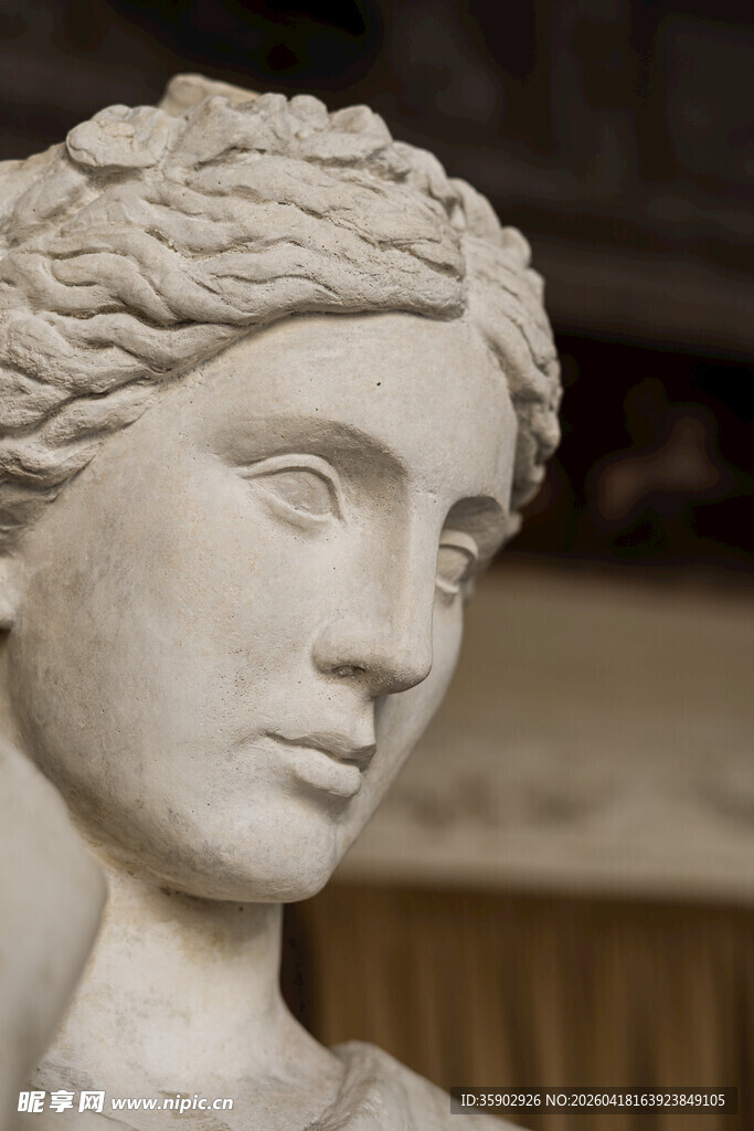 古典女性雕塑头像