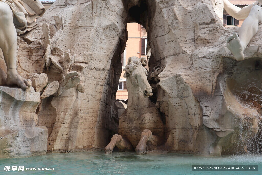 罗马四河喷泉雕塑景观