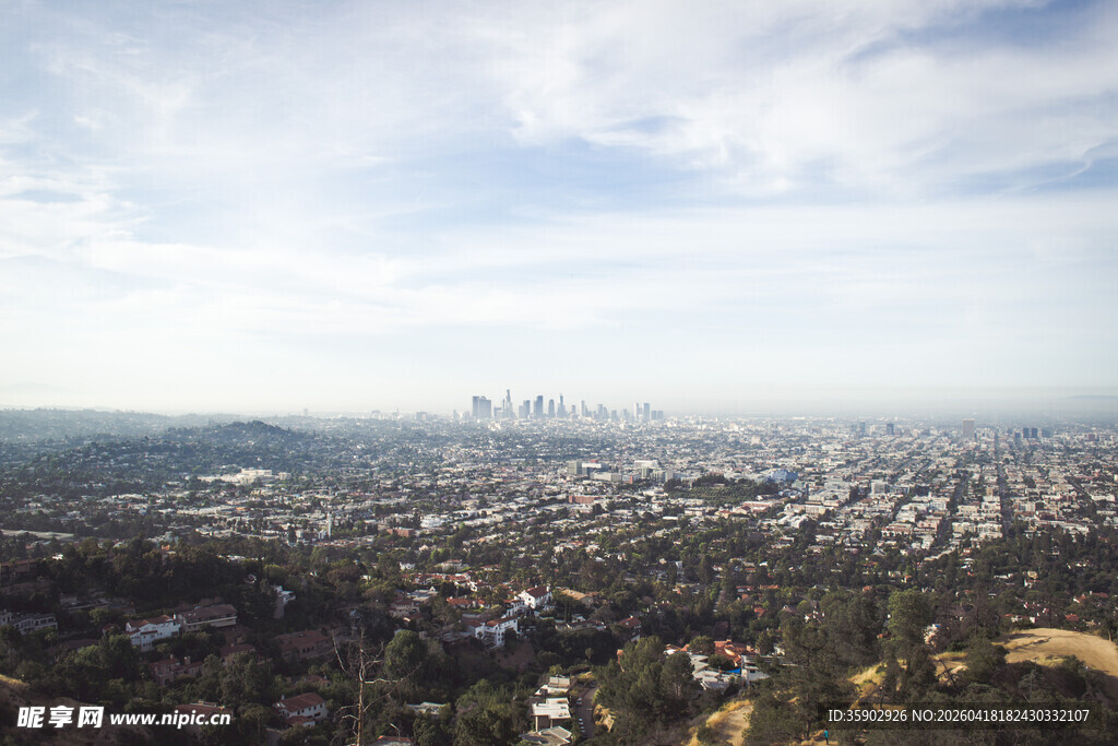 俯瞰城市景观全景