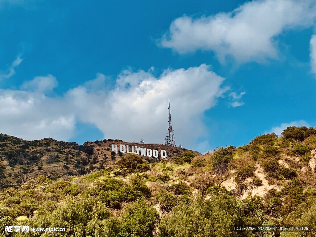 好莱坞标志远景风光