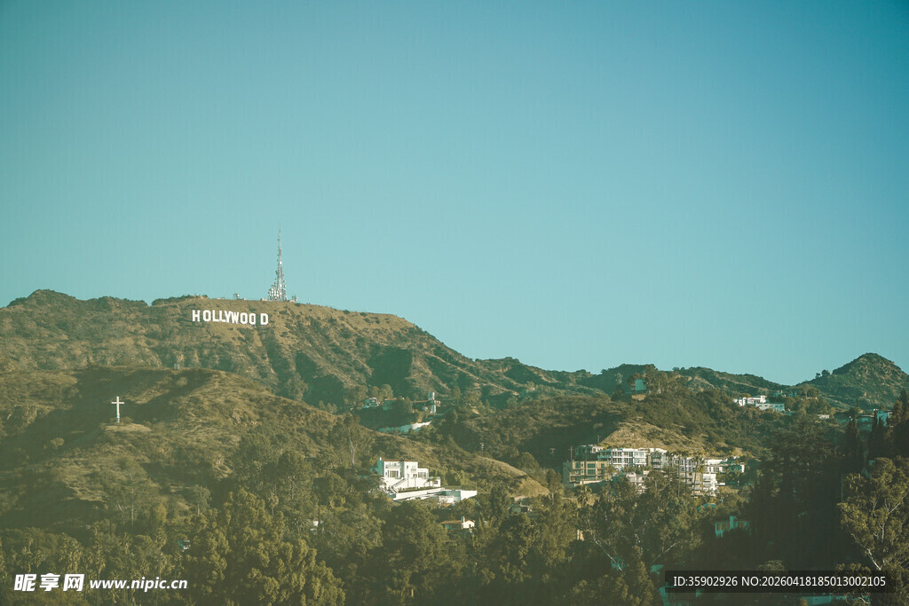 好莱坞标志性山景