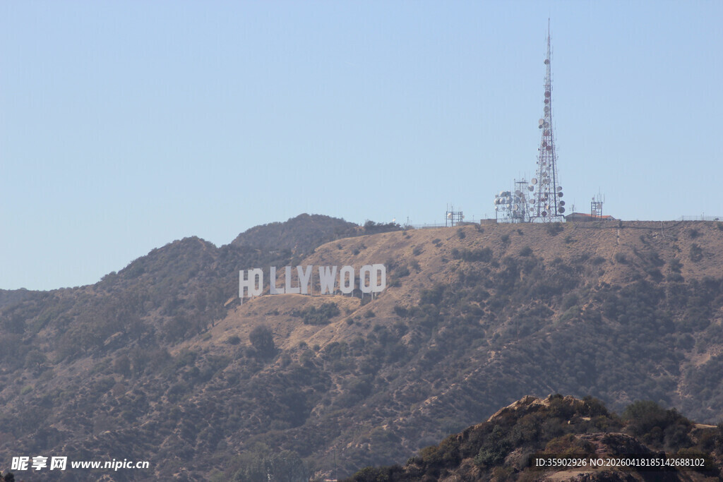 洛杉矶标志性好莱坞标志