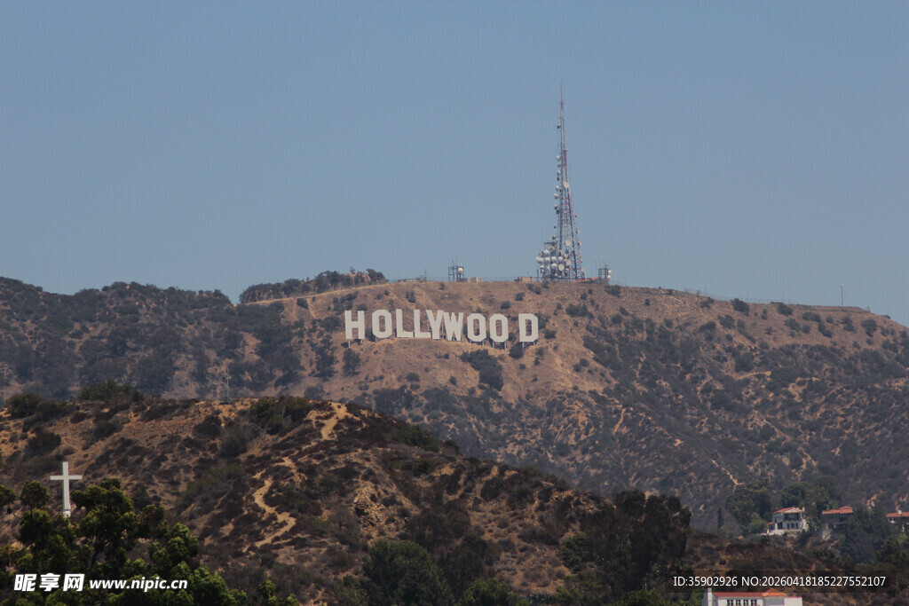 洛杉矶标志性好莱坞标志