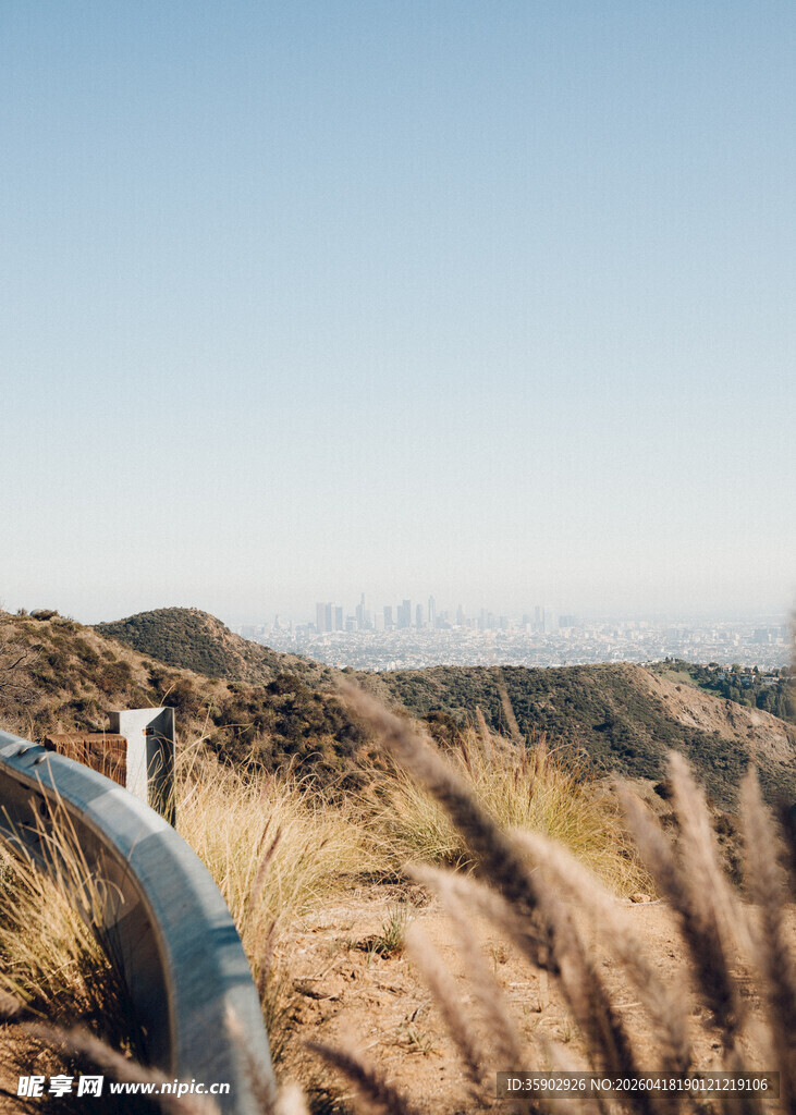 公路边的人及秋日芦苇景