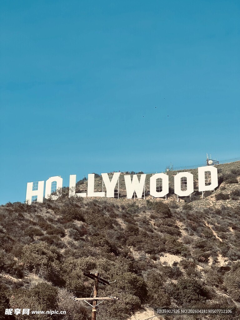 好莱坞标志性标牌景观