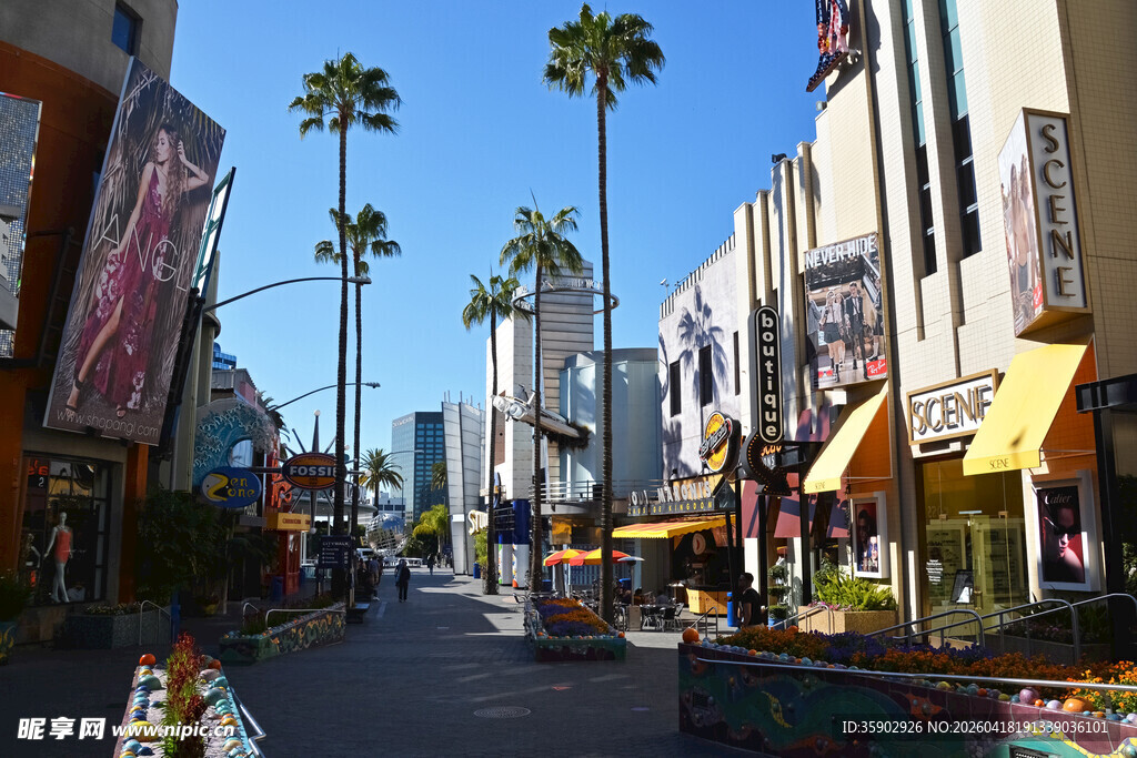 好莱坞星光大道街景