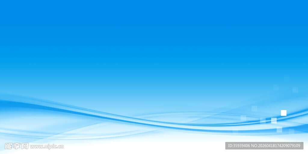 蓝色渐变波浪背景图