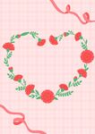 爱心花边框