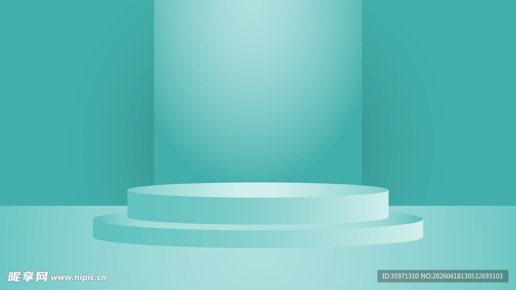 青色展台背景