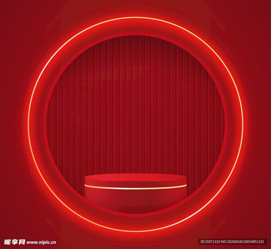 红色展台背景