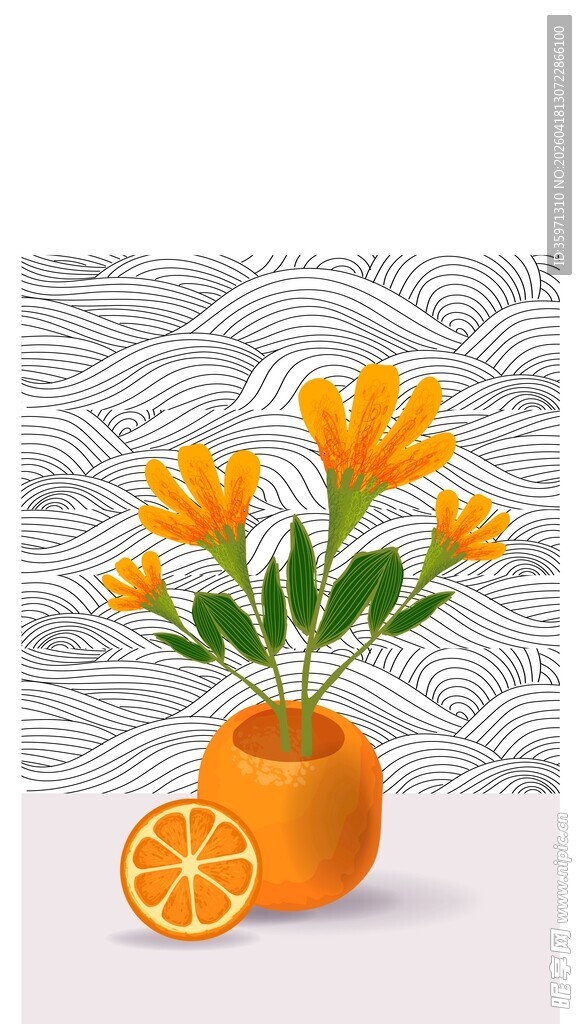 橙花装饰画