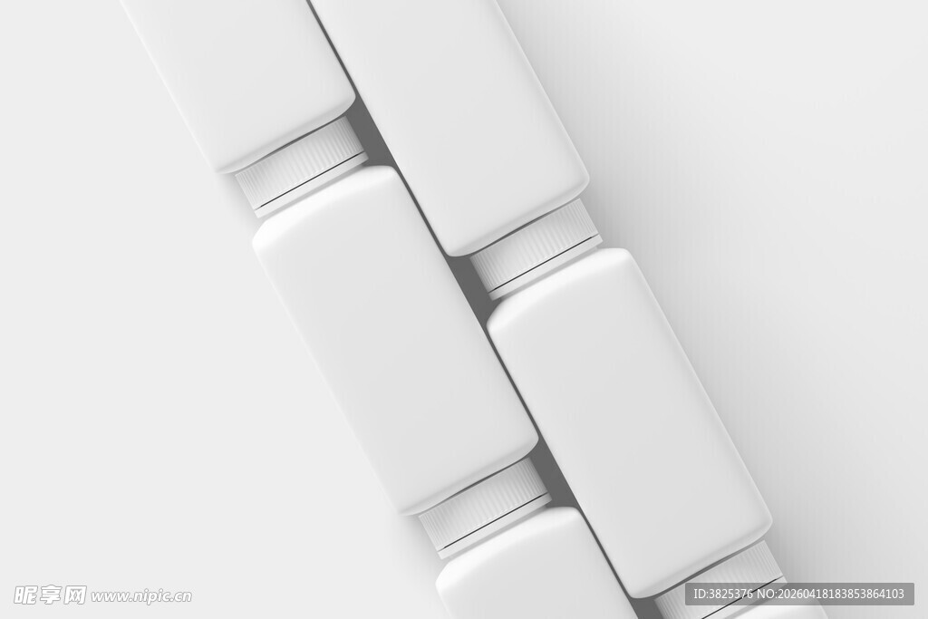 高方形药瓶设计展示样机