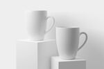 白色陶瓷杯设计展示样机
