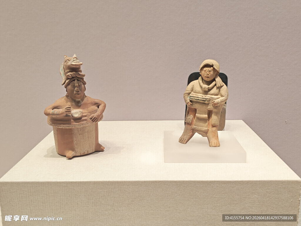 古代陶塑人物摆件