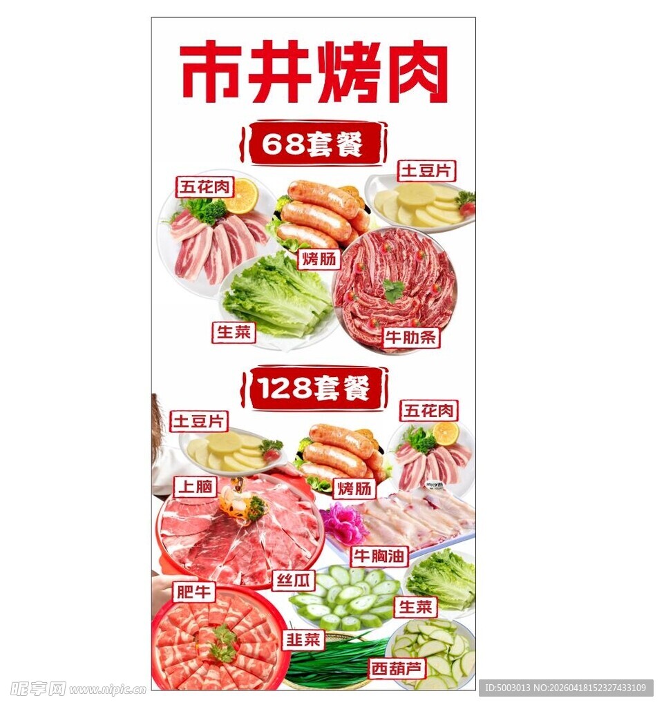 市井烤肉食材展示