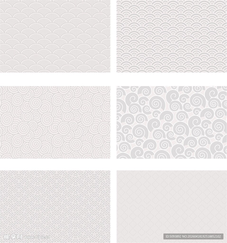 简约浅色纹理图案集合