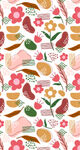 花卉水果图案的可爱背景