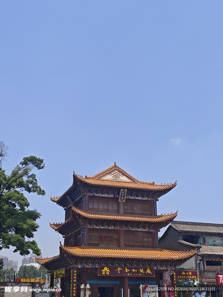 古色古香的多层中式楼阁