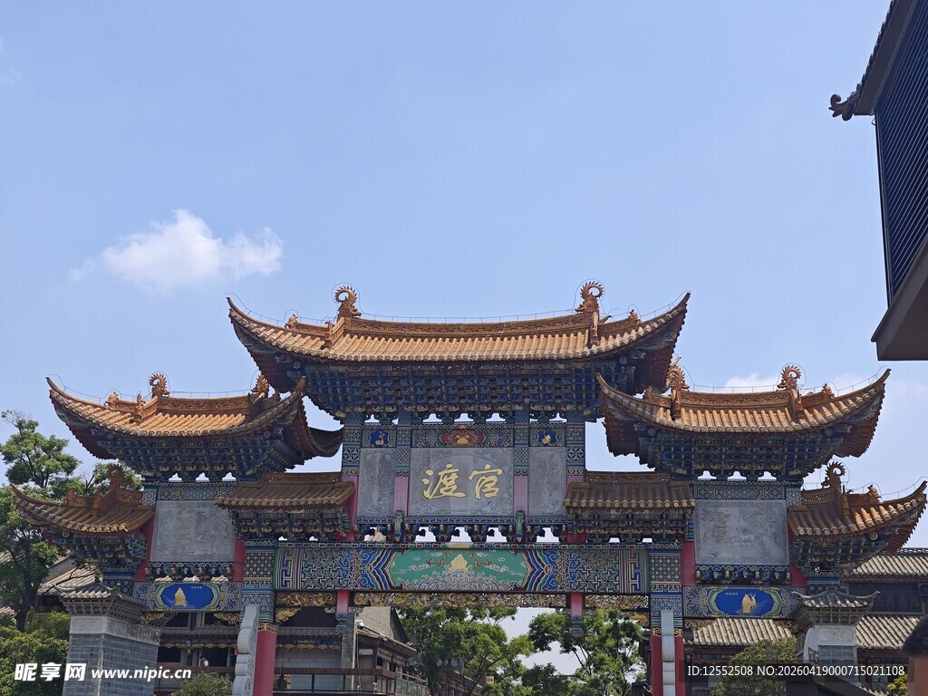 中式古典牌坊建筑景观