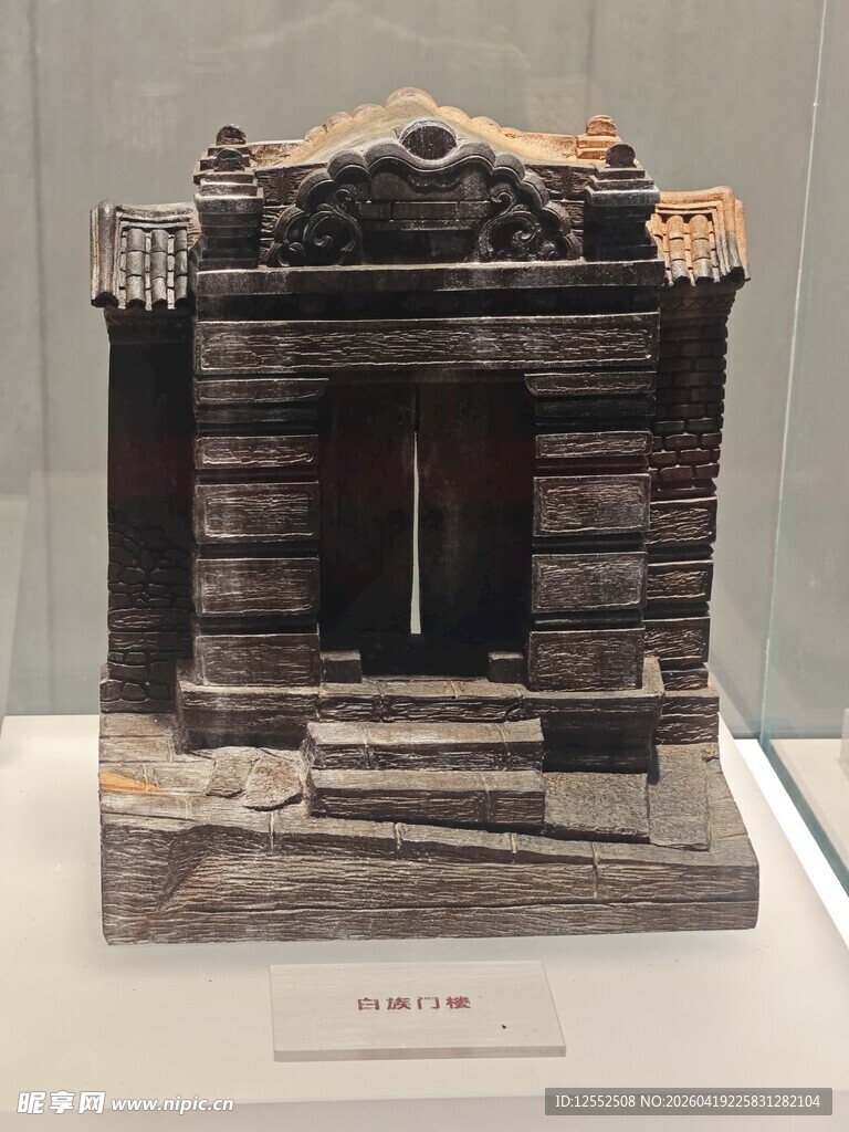 古代石质建筑模型展示