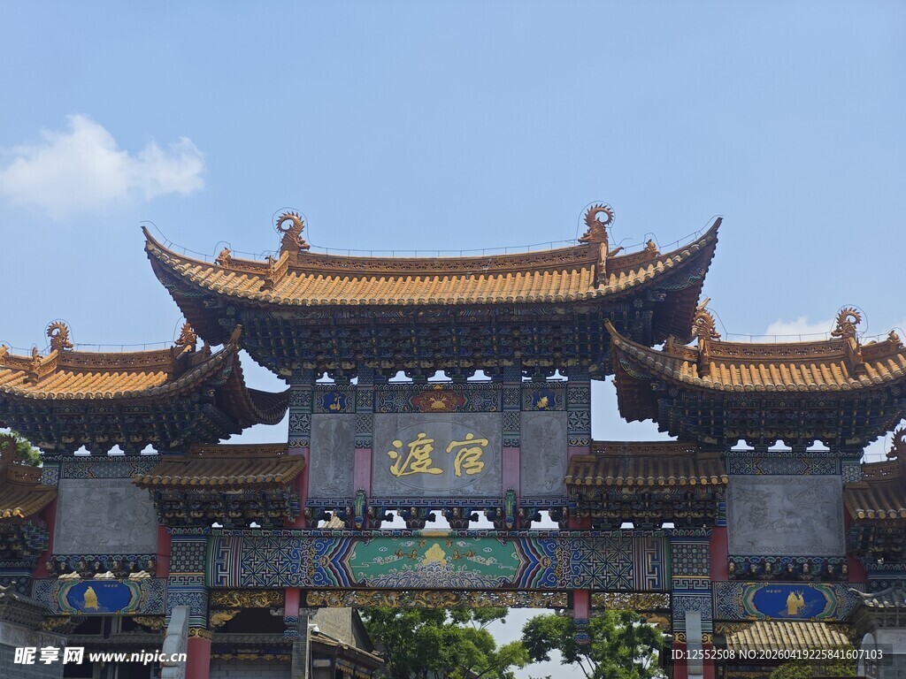 中式古典牌坊建筑景观