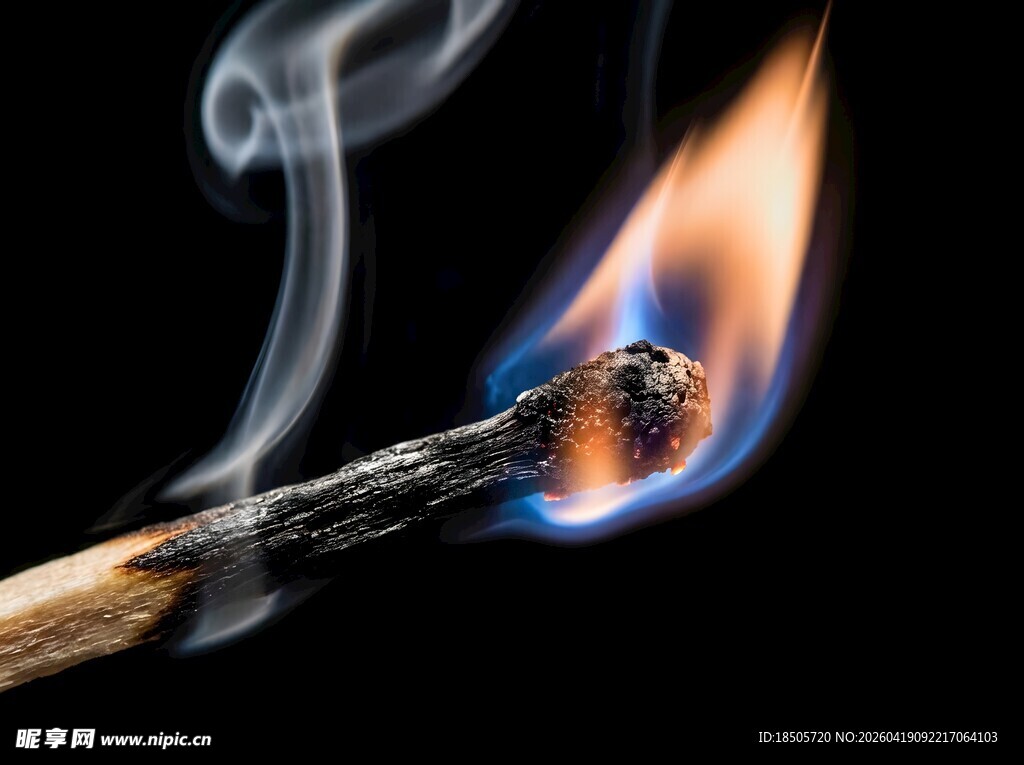 燃烧的火柴头