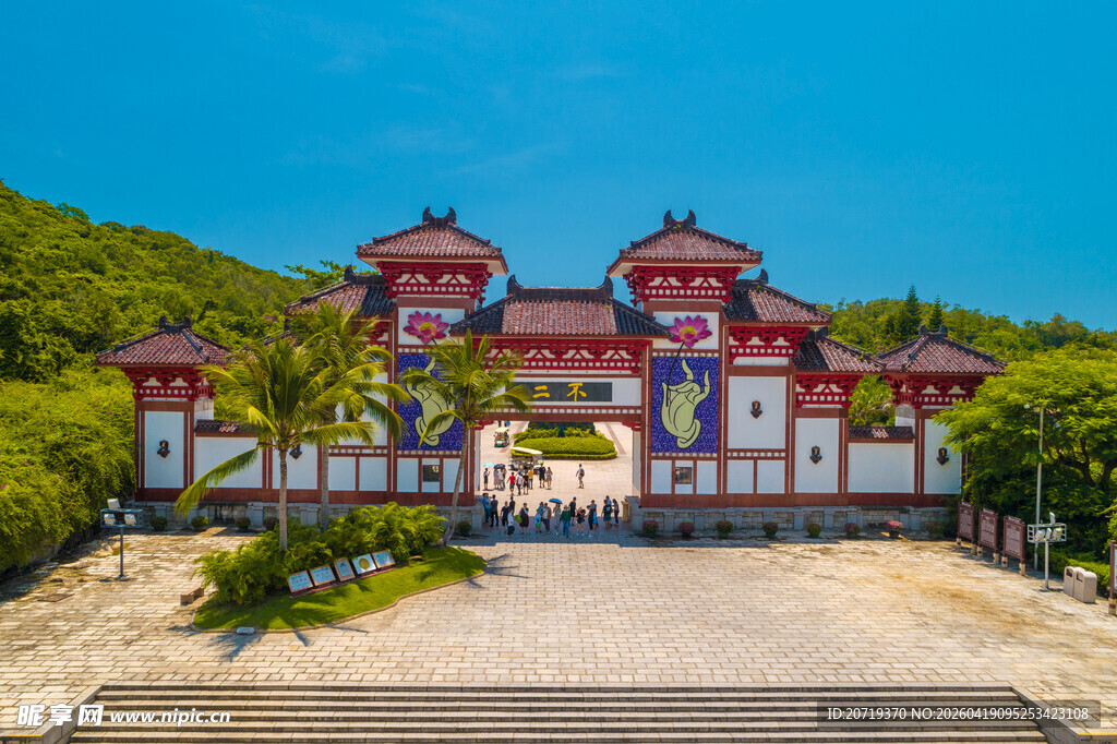 中式传统门楼建筑景观