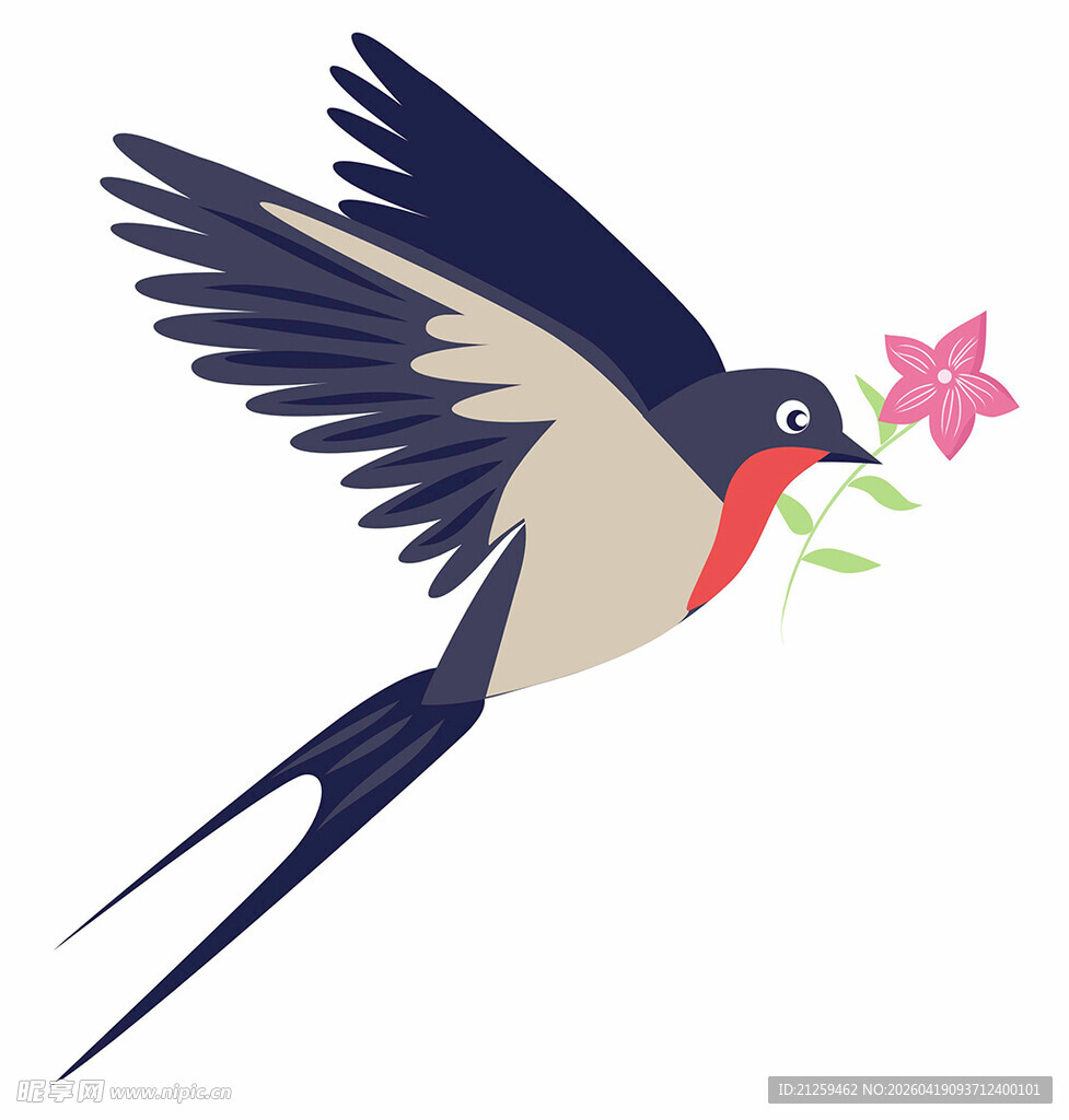 春天春季燕子街接绿枝