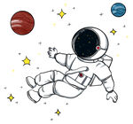 太空漫步的宇航员
