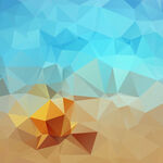 低多边形抽象几何背景图