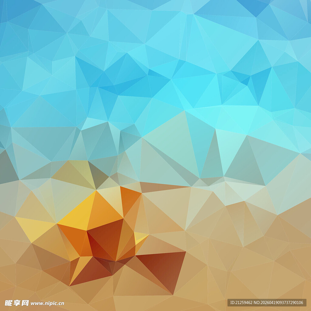 低多边形抽象几何背景图