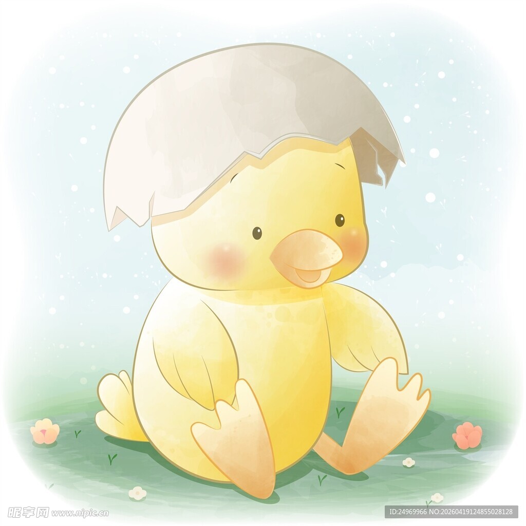 破壳而出的小黄鸡