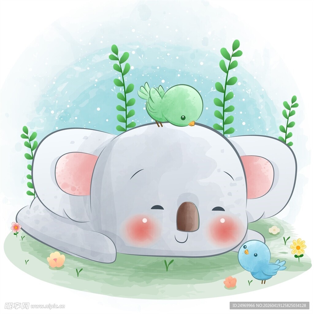 熟睡的考拉与可爱小生物
