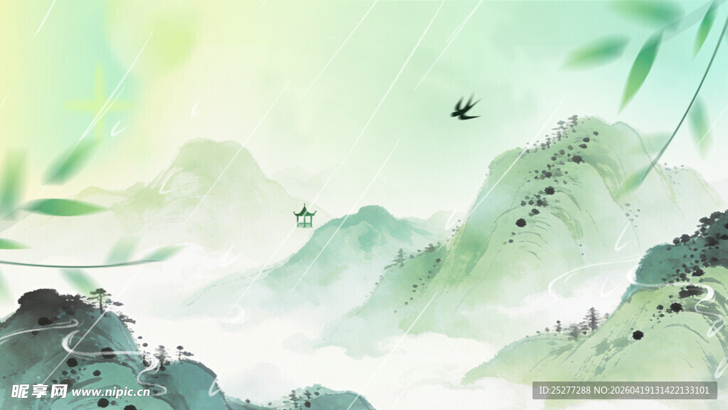 水墨山水间的诗意景致
