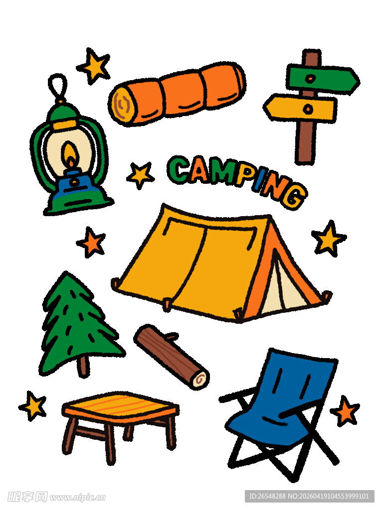 户外露营元素集合