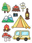 露营元素插画