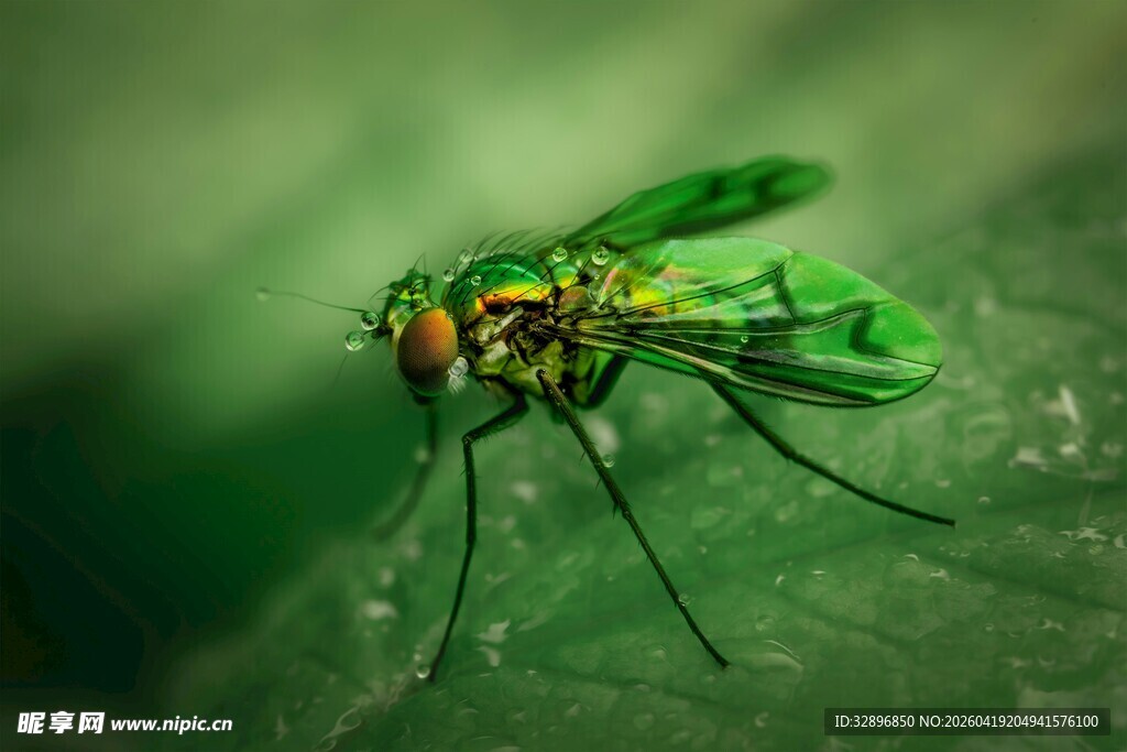 绿色苍蝇特写