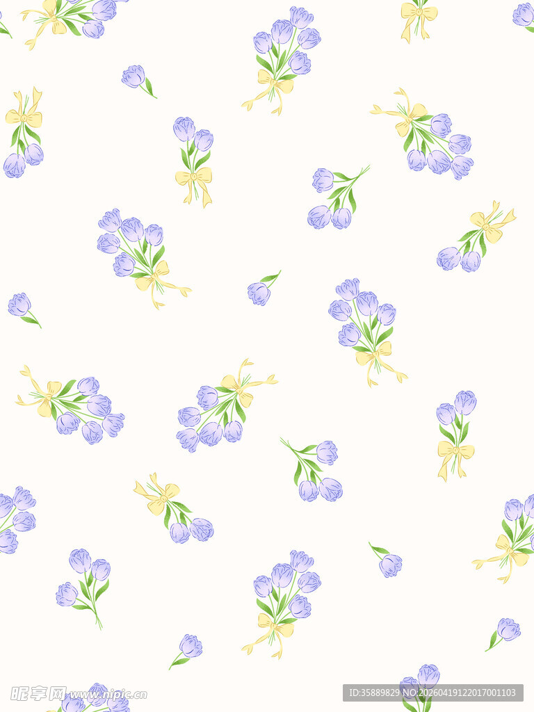 郁金香 数码印花