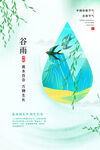 谷雨时节水滴中的灵动世界