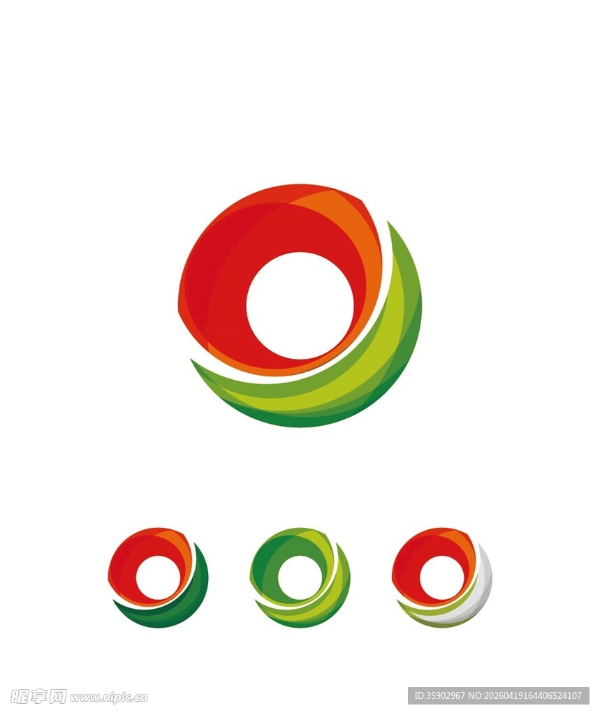 多彩环形标志设计示例
