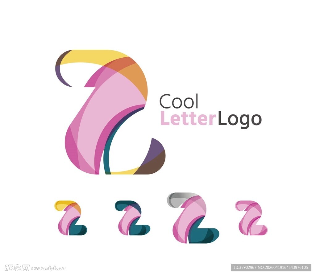 多彩字母Z标志设计